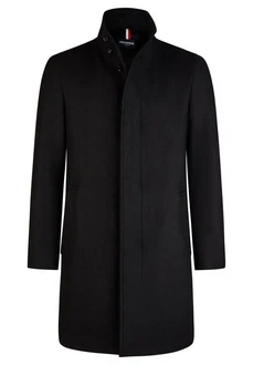 HECHTER PARIS Mantel mit Stehkragen (1-tlg) Schwarz/Grau