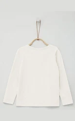 s.Oliver Langarmhemd T-Shirt Creme/Beige/Lila/Weiß