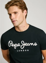 Pepe Jeans T-Shirt mit Markenprint Beige/Grün/Dunkelgrün/Schwarz