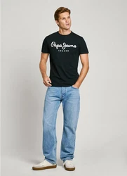 Pepe Jeans T-Shirt mit Markenprint Beige/Grün/Dunkelgrün/Schwarz