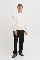 TheJoggConcept Longpullover JCMMSANDER SWEAT Khaki/Weiß/Beige/Creme/Grau