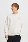 TheJoggConcept Longpullover JCMMSANDER SWEAT Khaki/Weiß/Beige/Creme/Grau