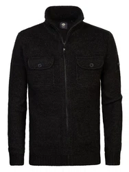 Petrol Industries Strickstrickjacke Sitka Schwarz/Dunkelgrau/Grau