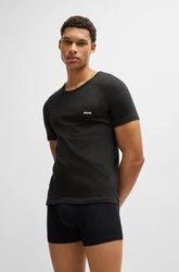 BOSS T-Shirt Beige/Weiß/Braun
