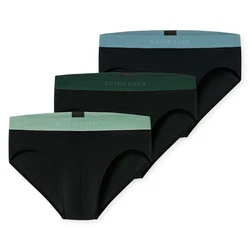 Schiesser Slip Herren Rio-Slip Serie 95/5 (3er Pack) Dunkelgrün/Grün/Türkis