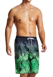 Badeshorts Herren bergre Sommer Fitness Shorts, bedruckt, mittellang, schnell trocknend, Surfen, Strandhose, Shorts