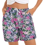 AUKUU Badeshorts Herren Schnell Trocknende Fünf-Punkt-Hose Lila/Rosa