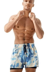 AUKUU Badeshorts Herren Badehose Hellblau/Blau