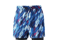 AUKUU Badeshorts Herren  Rot/Schwarz/Dunkelrot