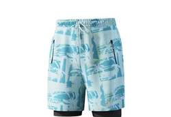 AUKUU Badeshorts Herren Doppellagige Shorts 
