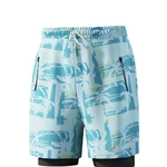 AUKUU Badeshorts Herren Doppellagige Shorts 