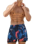 AUKUU Badeshorts Herren Badehose Hellblau/Rot/Blau/Rosa/Dunkelrot