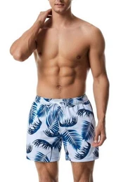 Badeshorts Stilvolle lssige Herren-Sommer-Badehose, schnell trocknende Strandhose, Laufsport lange wasserabweisende Shorts