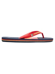 Quiksilver Molokai Word Block Sandale Rot/Gelb