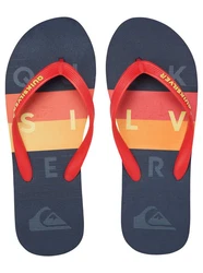 Quiksilver Molokai Word Block Sandale Rot/Gelb