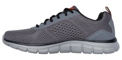 Skechers Slip-On Sneaker TRACK-LESHUR Dunkelgrau/Hellgrau/Grau/Dunkelblau