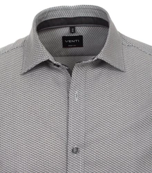 VENTI Businesshemd extra langer Arm Print Grau/Hellgrau/Dunkelgrau