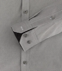 VENTI Businesshemd extra langer Arm Print Grau/Hellgrau/Dunkelgrau