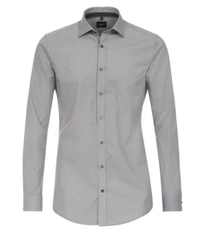 VENTI Businesshemd extra langer Arm Print Grau/Hellgrau/Dunkelgrau VENTI Businesshemd extra langer Arm Print Grau/Hellgrau/Dunkelgrau