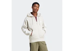 adidas Sportswear Sweatshirt 3S FL FZ HD Khaki/Beige/Hellgrau
