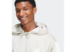 adidas Sportswear Sweatshirt 3S FL FZ HD Khaki/Beige/Hellgrau
