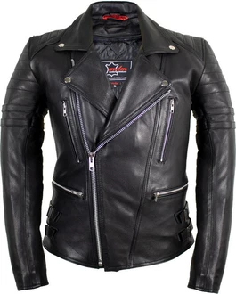 MDM Motorradjacke Herren Retro Lederjacke Motorrad Jacke mit Protektoren Biker Oldschool