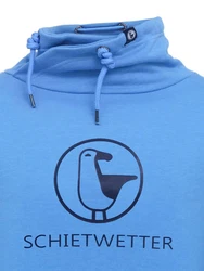 Schietwetter Rundhalspullover Rasmus Raubein Herren Hellblau/Blau