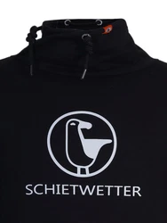 Schietwetter Rundhalspullover Rasmus Raubein Herren Schwarz/Dunkelblau/Lila/Weiß