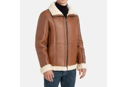 Valcuer 1887 Peter VC Lederjacke Braun/Beige/Creme