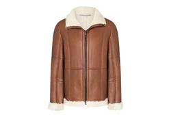 Valcuer 1887 Peter VC Lederjacke Braun/Beige/Creme