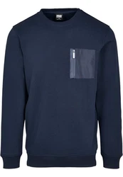 URBAN CLASSICS Rundhalspullover Military Crew Military
