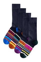Next Basicsocken Signature Mischfarben/Dunkelblau