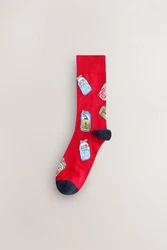 Next Basicsocken (2er-Pack) Rot/Grau