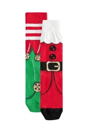 Basicsocken Socken mit Weihnachtsmuster, 2er-Pack (2-Paar)