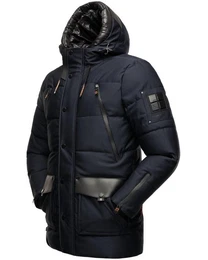 Winterjacke Mitjaa Warm geftterter Herren Wintermantel mit doppelter Kapuze