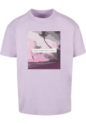 Merchcode T-Shirt Herren Lila/Rosa
