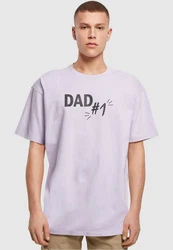 Merchcode T-Shirt Herren Fathers Day - Dad number 1 Heavy Oversize Tee Lila