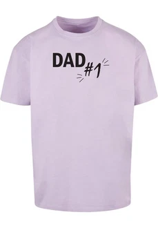 Merchcode T-Shirt Herren Fathers Day - Dad number 1 Heavy Oversize Tee Lila