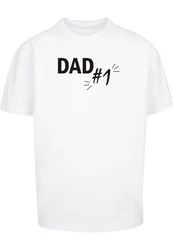 Merchcode T-Shirt Herren Fathers Day - Dad number 1 Heavy Oversize Tee Grau/Braun/Weiß/Creme/Grün