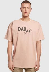 Merchcode T-Shirt Herren Fathers Day - Dad number 1 Heavy Oversize Tee Orange/Rot/Rosa