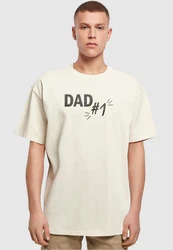 Merchcode T-Shirt Herren Fathers Day - Dad number 1 Heavy Oversize Tee Khaki/Beige/Gold