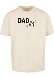 Merchcode T-Shirt Herren Fathers Day - Dad number 1 Heavy Oversize Tee Khaki/Beige/Gold