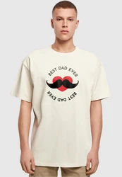 Merchcode T-Shirt Merchcode Herren Fathers Day - Best dad Heavy Oversize Tee Beige/Rot/Gold/Braun/Khaki