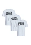 Jack & Jones T-Shirt 3er Pack Corp Schwarz/Hellblau/Blau Jack & Jones T-Shirt 3er Pack Corp Schwarz/Hellblau/Blau