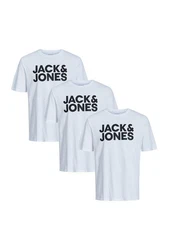 Jack & Jones T-Shirt 3er Pack Corp Schwarz/Hellblau/Blau