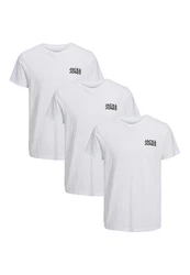 Jack & Jones T-Shirt 3er Pack Corp Weiß/Dunkelblau/Grau