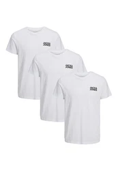 Jack & Jones T-Shirt 3er Pack Corp Weiß/Dunkelblau/Grau