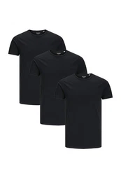 Jack & Jones T-Shirt 3er Pack Basic Dunkelblau/Schwarz