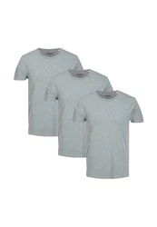 Jack & Jones T-Shirt 3er Pack Basic Grau/Hellgrau