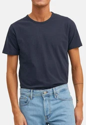 Jack & Jones T-Shirt 3er Pack Basic Grau/Hellblau/Blau/Dunkelblau